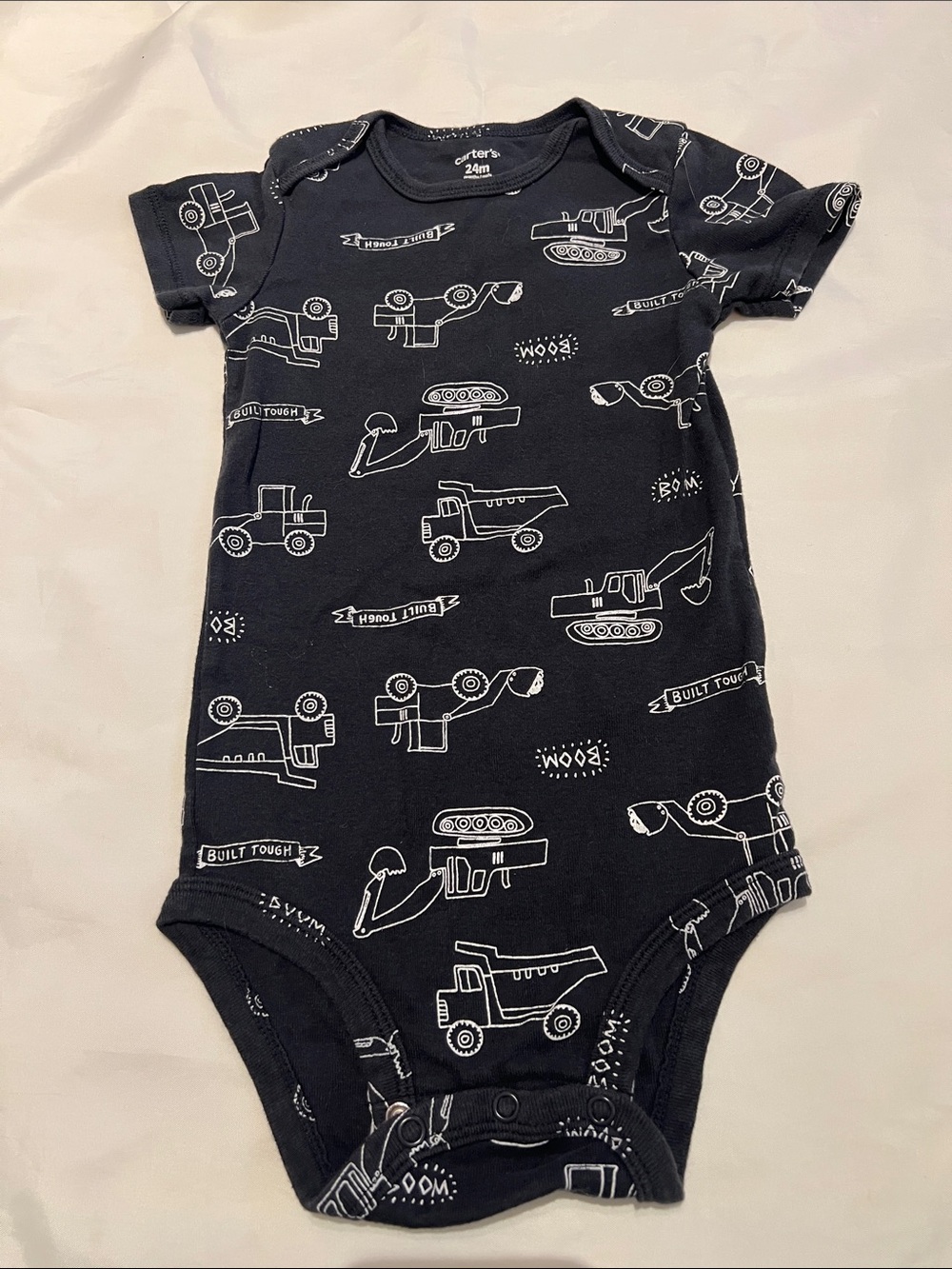 “Bundle 10/$13” Carter's 24m Construction Vehicles Short Sleeve Bodysuit boy